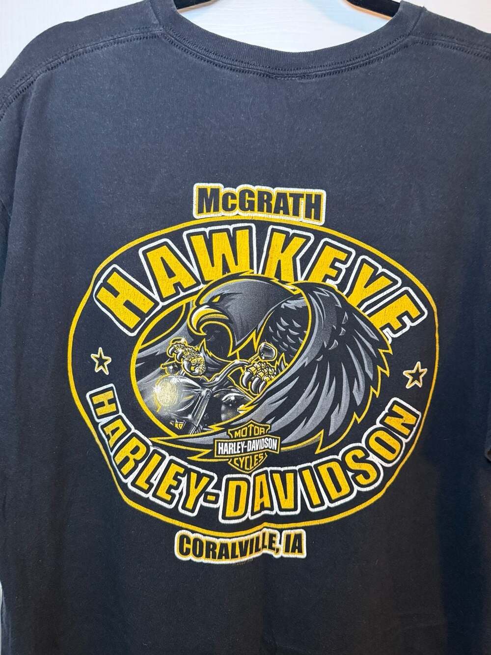 Harley-Davidson Hawkeye McGrath Coralville Iowa Graphic T-Shirt